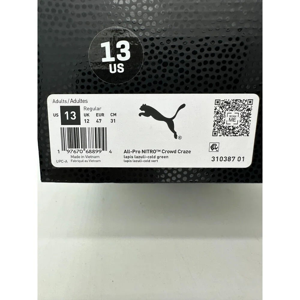 Puma All Pro Nitro Men's Size 13 Blue Black Basketball Athletic Shoes 310387 01